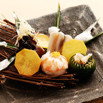 Hana sanshou - 【季節の前菜盛り合わせ】滋味豊かな伝統京懐石をお楽しみ下さい。