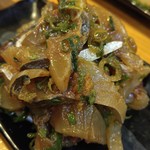 麺哲支店 麺野郎 - おまかせおつまみ(漬け鯵)