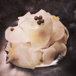 무와 버섯의 천장 절임 実山椒과 유자의 향기