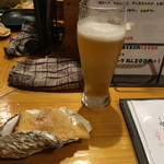 やまよこ鮮魚店 町田店 - 生ビールとお通し…タクワンでした