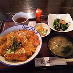 優遊 - カツ丼（並）➕小鉢と味噌汁セット  （税込）650