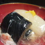 銀座 水野 - 煮物　天王寺蕪　茄　松葉蟹の餡掛け