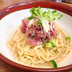 きくや - 海鮮（ミナミ鮪、イナダ叩き）たっぷり山葵和え麺