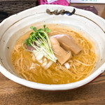 きくや - 鯛とウニの白湯潮そば〜山葵マグロ叩き飯割り付〜1100円