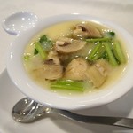 ペンションプチポワ - 朝食 マッシュルーム入洋風茶碗蒸し