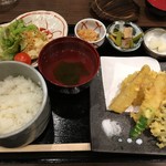 あなごと日本酒 なかむら - 穴子・筍天ぷら定食