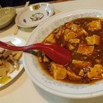 天壇 - 前菜(チャーシュー・メンマ)と麻婆豆腐