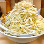 自家製ラーメン大者 - つけ麵も野菜マシマシなので恐ろしい量です【料理】