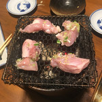 奈加野 - 地鶏のネギ塩炭火焼き