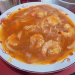 大門 - エビちりあんかけ麺840円