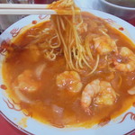 大門 - エビちりあんかけ麺840円