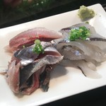 かわなみ鮨 - さより、いわし刺身