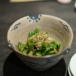 うなぎ ひら井 - 山葵菜のお浸し