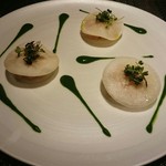 レストラン リューズ - 甘海老と帆立貝のタルタル