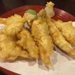 男鹿半島 - 比内地鶏の天ぷら700円