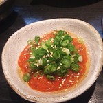 大衆焼鳥酒場 羽場 - ホタテのチャンジャ漬け