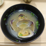 日本橋蛎殻町 すぎた - 2017/2_あさりの味噌汁