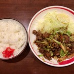 一楽 - ランチの「牛スタミナ焼き定食」(税抜750円)