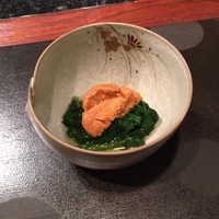 鉄板焼き いわ倉 - ウニ　春菊
