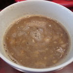 麺家 一鶴 - 釜あげつけ麺：スープ