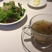レストラン 椿山荘 カメリア - サラダとスープ