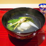 銀座 しのはら - 椀　九十九里の蛤真薯