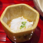 銀座 しのはら - 河豚ぶつの白子和え