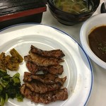 伊達の牛たん本舗 - 牛たん＆シチュー定食2200円(団体料金)　2017.2