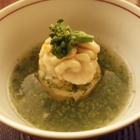 日本料理 晴山 - 白子と湯葉巻きの菜の花餡