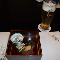 日本料理 和か葉 - 前菜と生ビール