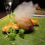 日本料理 TOBIUME - 魚　津島産　穴子　天麩羅にて　ふわふわの穴子でした