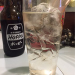 るりあん - ホッピーセット¥450 なか焼酎¥250のその量
