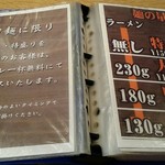 麺屋一燈 - 麺の量。