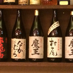 Sushi Kappou Ginen - いい焼酎が並んでいます