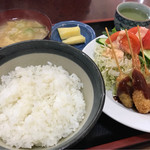 Yoshimoto - 串揚げ定食。