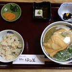 蕎麦切 ゆる里 - たぬきそば定食￥１，２５０