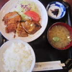 日替りランチ・白身魚のムニエルとチキンかつ