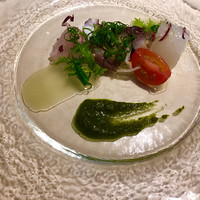 イタリア料理 リストランテ フィッシュボーン - 前菜   カルパッチョ   新鮮そのものです。