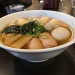 八雲 - 【特製ワンタン麺・黒だし＋味付玉子…1,000円＋100円】◎2017/2