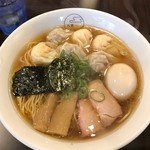 八雲 - 【特製ワンタン麺・黒だし＋味付玉子…1,000円＋100円】◎2017/2