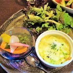 ジャム cafe 可鈴 - 枝豆とポテトのグラタン仕立＆グリーンサラダ