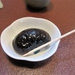 ジャム cafe 可鈴 - サービスで「花豆のコーヒー煮」をいただきました。