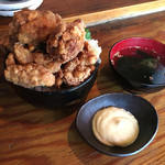 ほほほの北海道 - ざんぎ丼＋汁物＋マヨネーズ