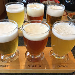 松江堀川地ビール館 ビアレストラン - 飲み比べ。