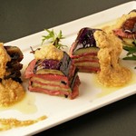 It’s really delicious! Roast beef and eggplant layered