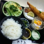 特大ジャンボエビフライ定食