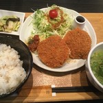 Gyuutan Yaki To Date Gohan Datenariya - メンチカツ定食