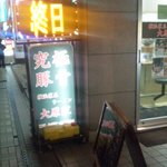 外観　歩道橋の下です