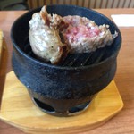 ビッグボーイ - ビックボーイ桜丘店　俵ハンバーグ（コンロで）