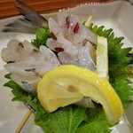 もつ焼 あぶさん - 天然さより刺